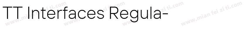 TT Interfaces Regula字体转换